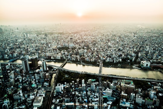 top view photography of city building in Tokyo Skytree Japan