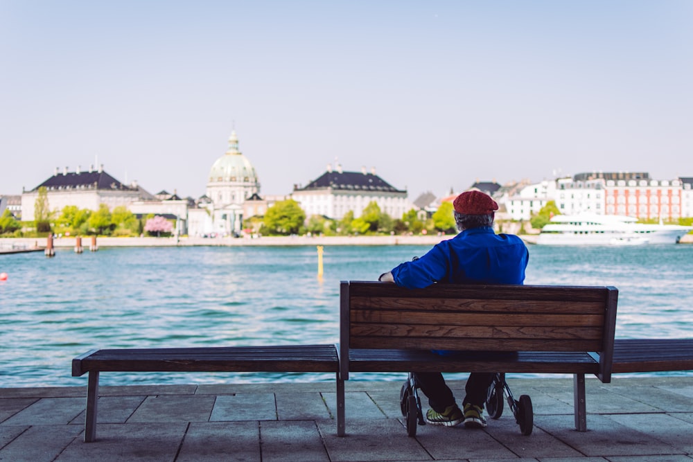 man sitting on bench