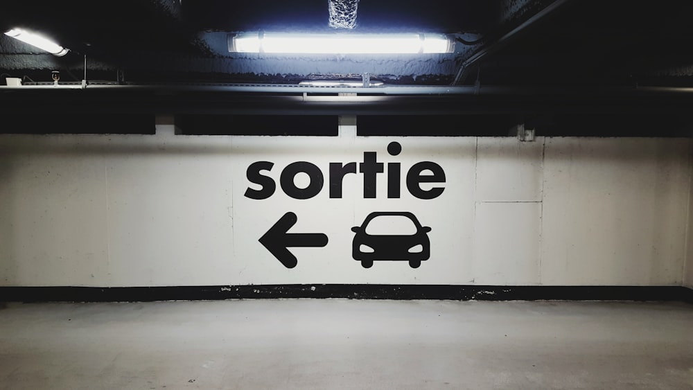 Sortie signage