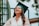 woman wearing black mortar board