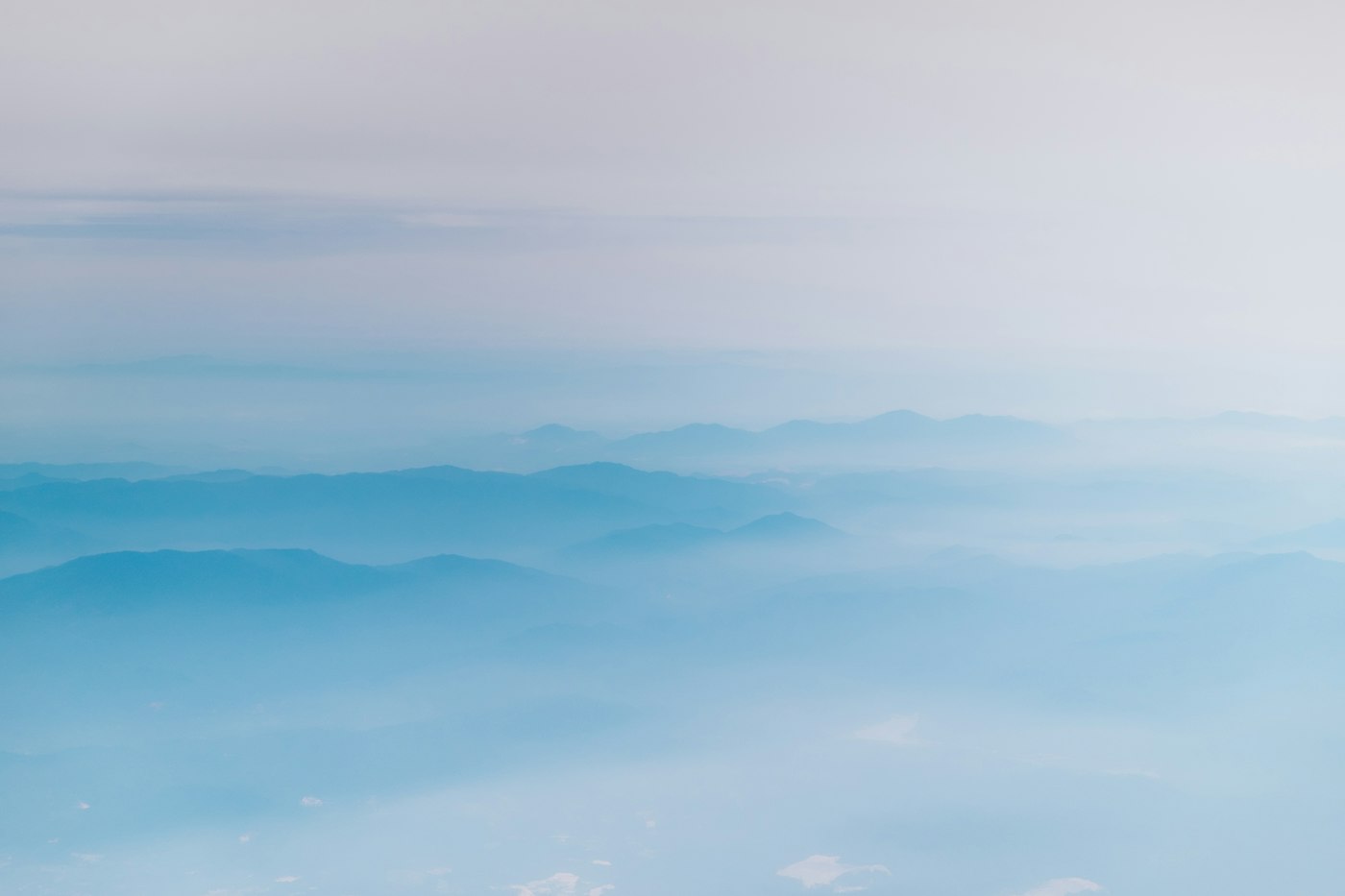 Mountain covered with clouds