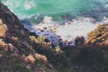 waves crashing on rocks