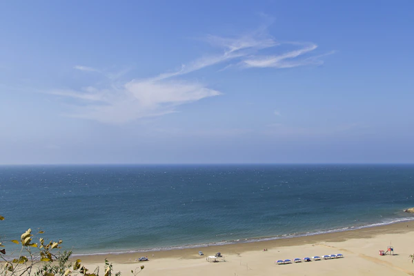 Vista aérea de la playa de Santa Marianita, en la costa de Ecuador