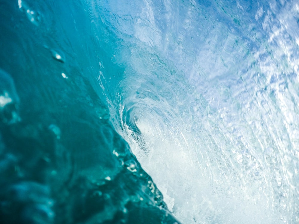 time-lapse photography of clear blue water