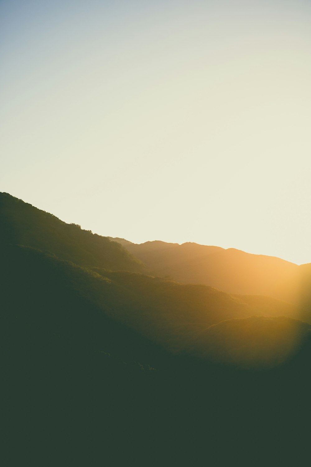 silhouette of mountain range