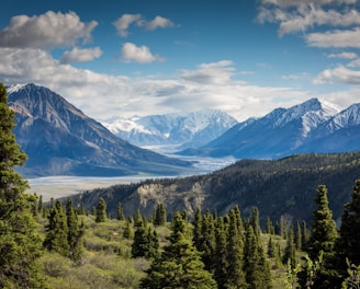 green mountain across body of water