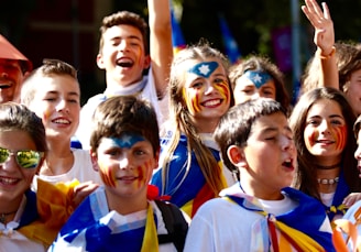 A group of young people engaging in creative activities at a youth festival.