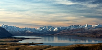 landscape photography of lake and mountain