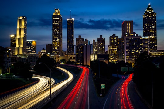 city building during night in Atlanta United States
