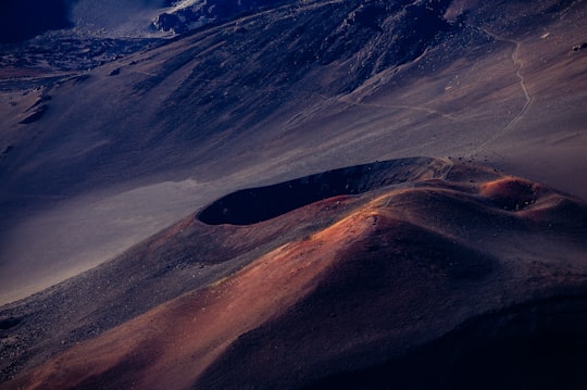 aerial view of mountain in Haleakalā National Park United States