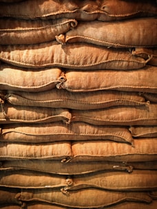 photography of brown sock lot