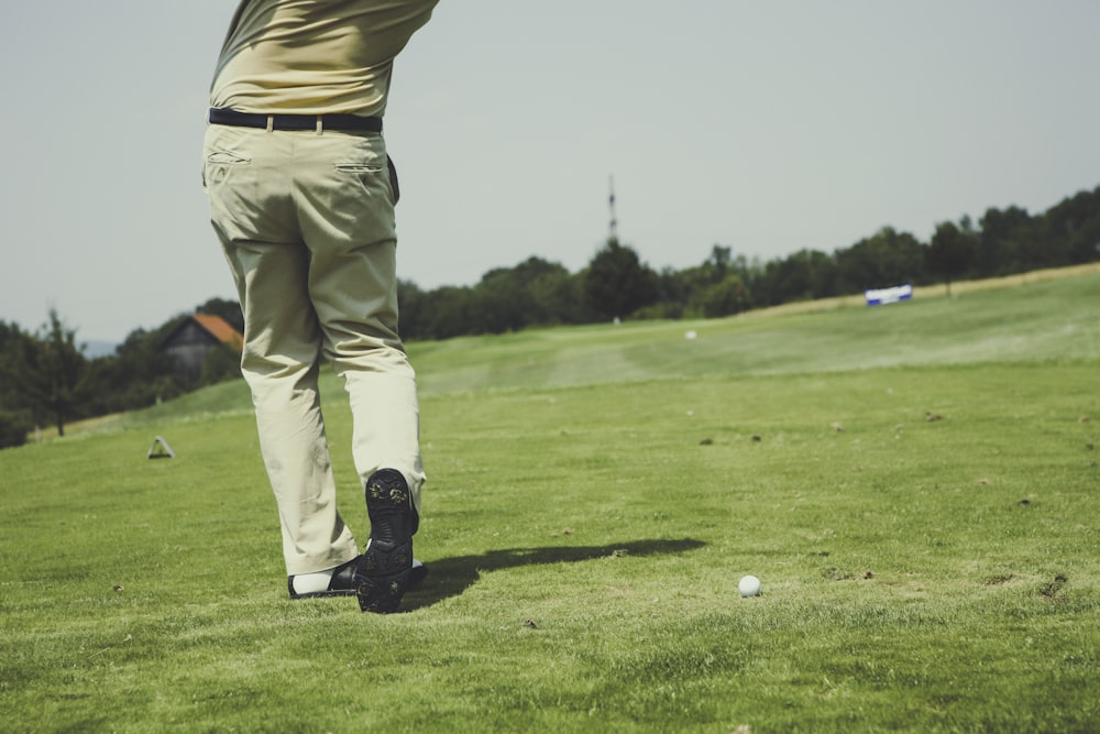 man playing golf