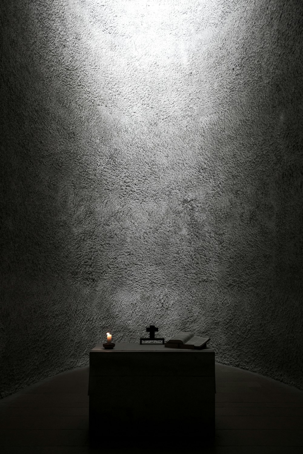 black and white box on black table