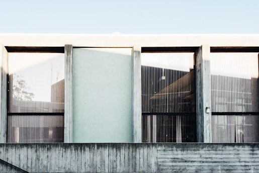 A modern building with effective sun shading solutions.