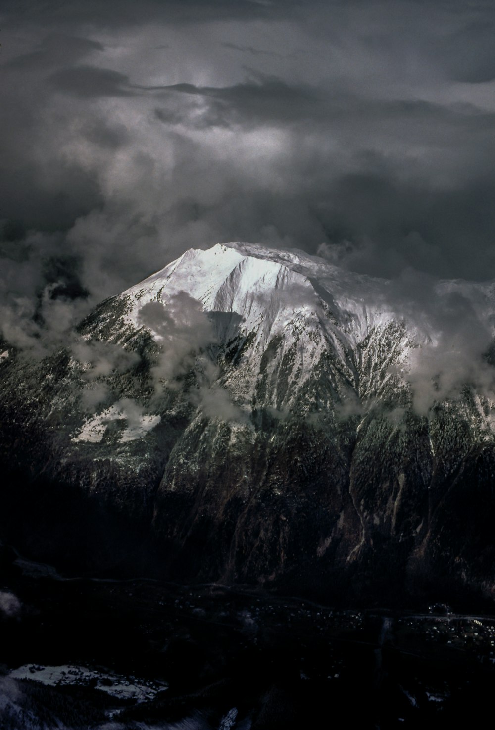 mountain during winter
