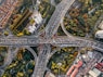 aerial photography of concrete roads