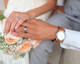 man and woman holding hands