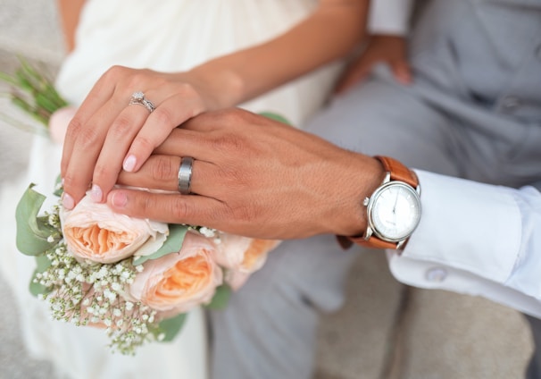 man and woman holding hands