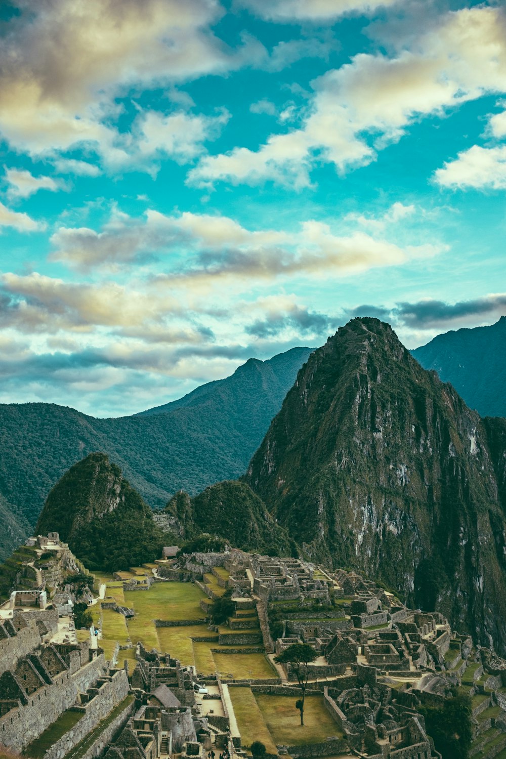 veduta aerea di Machu Picchu, Perù