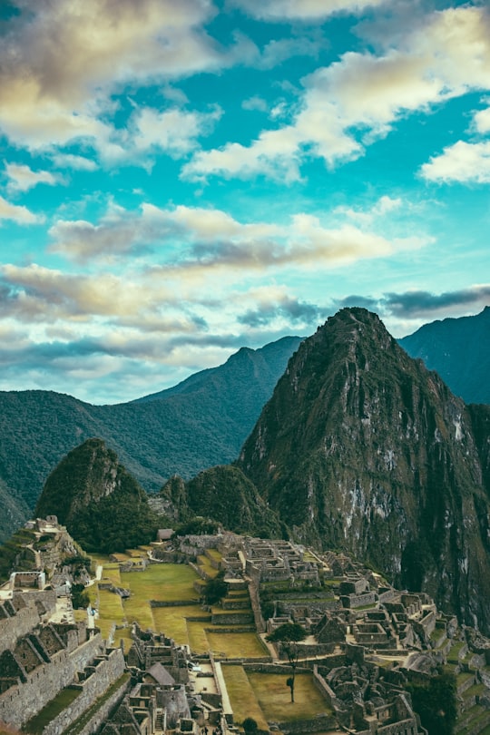 aerial view of Machu Picchu, Peru in Machu Picchu Peru