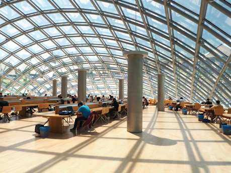 A warm, inviting workspace with educational technology tools and accessible design elements.