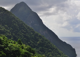 aerial photography of mountains