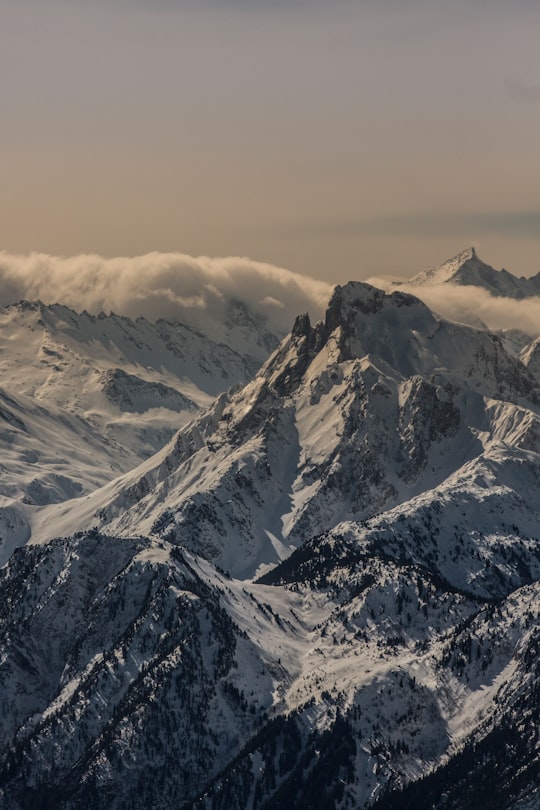 snowy mountain during daytime in La Plagne France