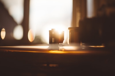 A serene image depicting a memory film creation process.