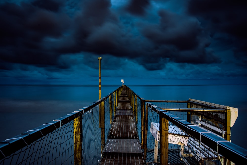 photo of bridge with fence