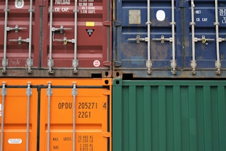 several cargo containers