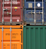 several cargo containers