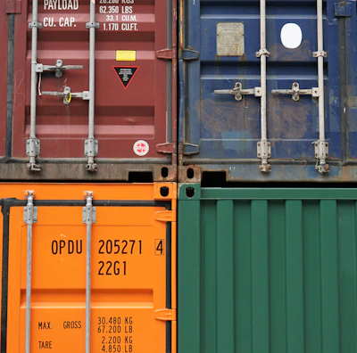 several cargo containers