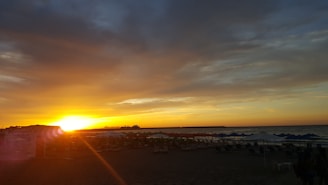 A beautiful sunset view over the beaches of Gunungkidul.