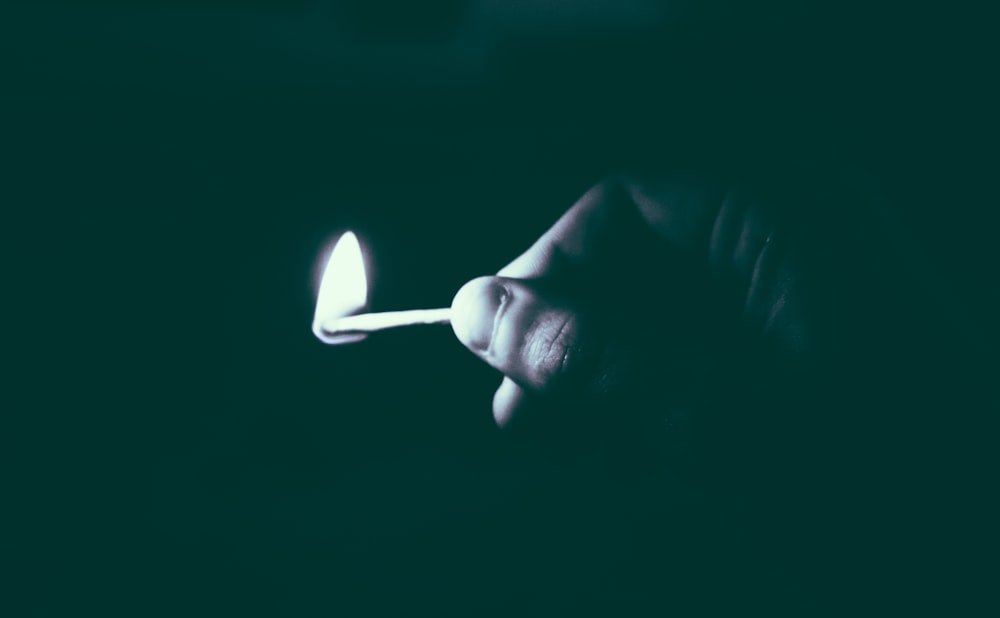 lighted match stick photography