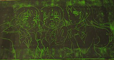 Stylized graphic showing interconnected clues and symbols from anime lore.