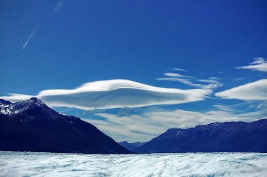 snow covered mountain under blue sky during daytime in Santa Cruz Province Argentina