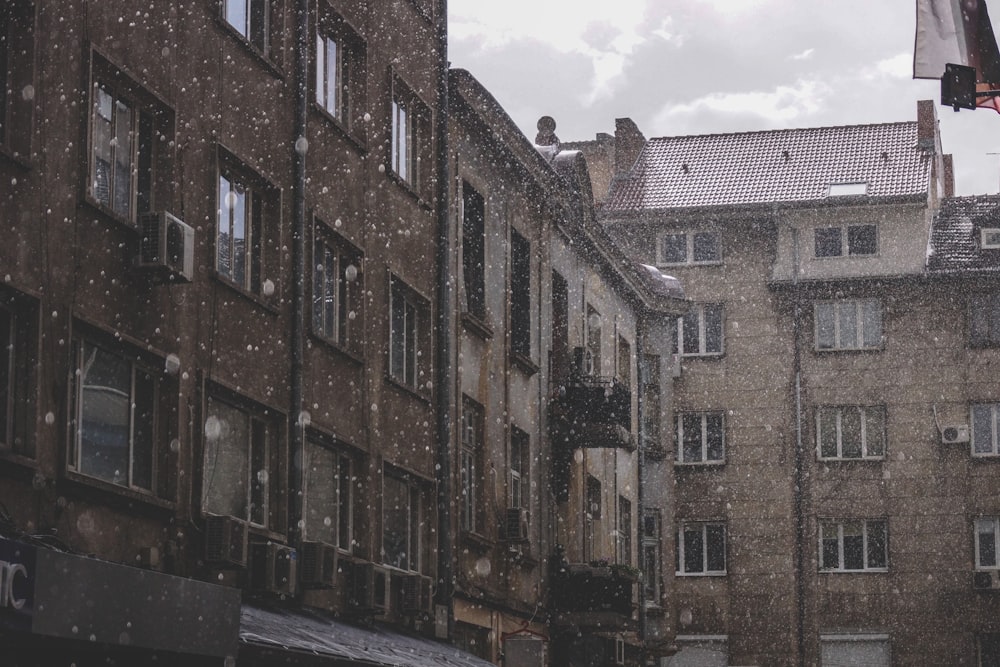 brown concrete buildings