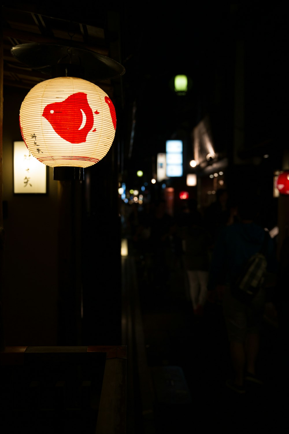 white and red pendant lamp