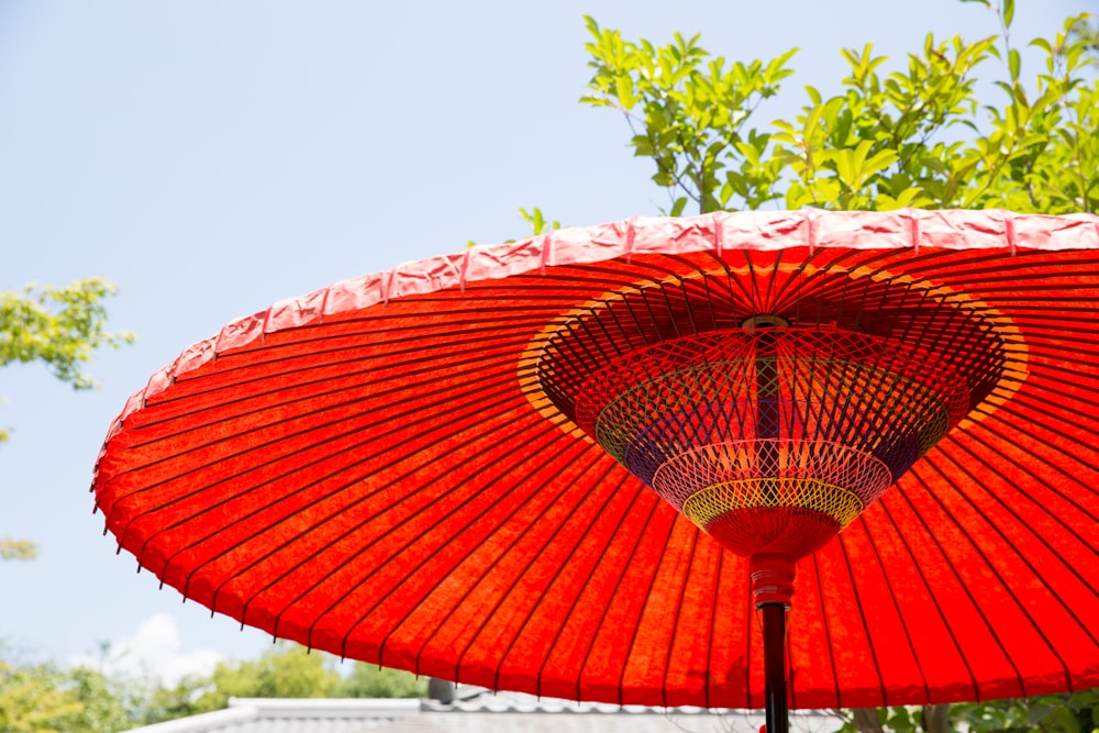 red parasol