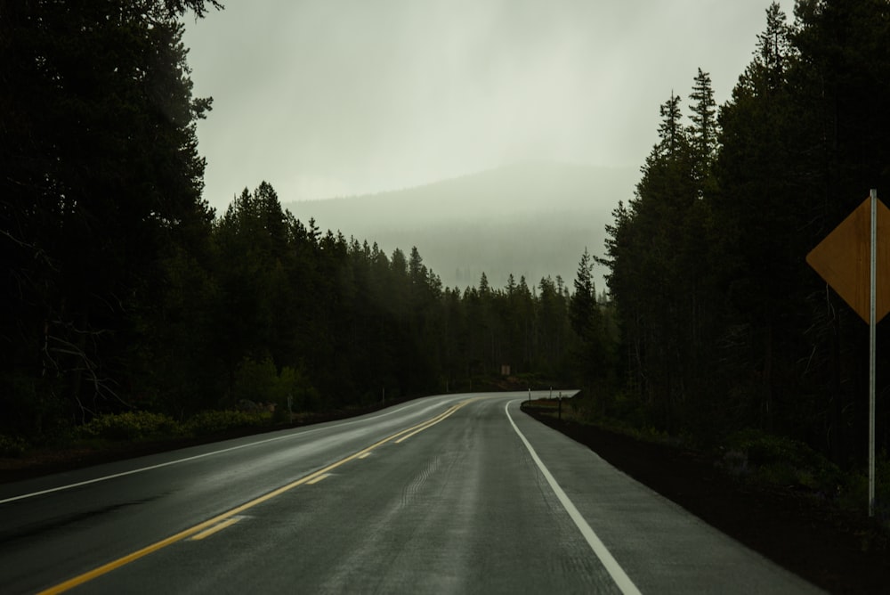 empty asphalt road