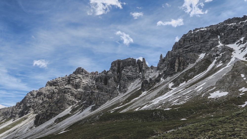 snow-covered mountain during daytime