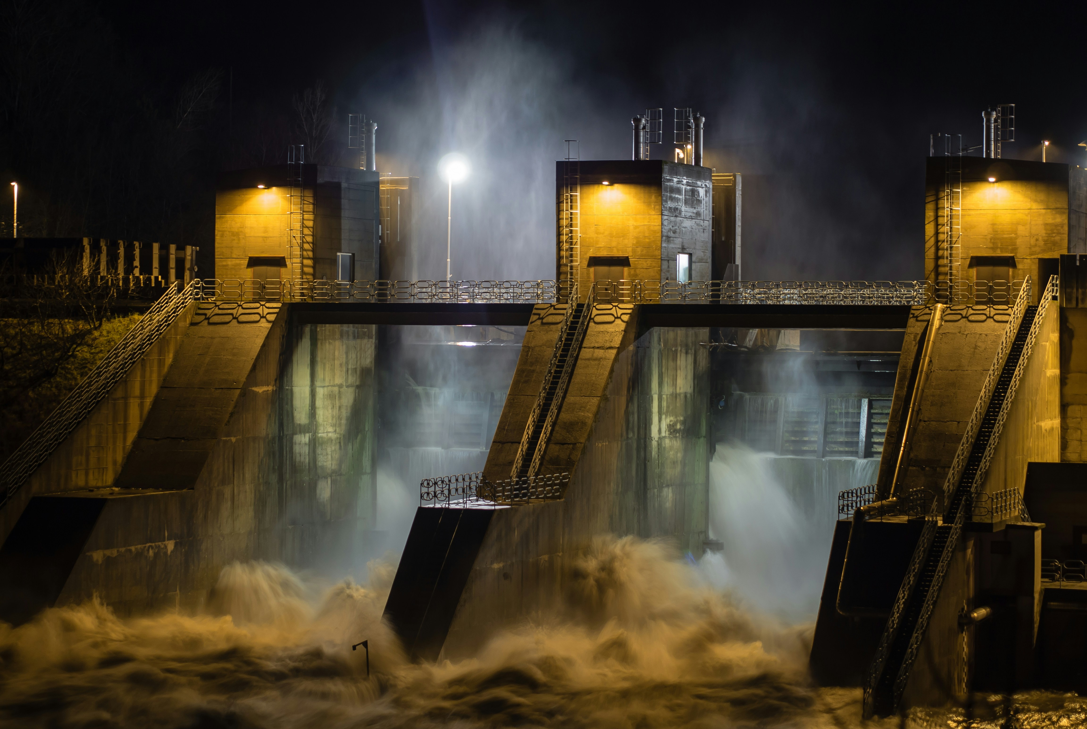 Stormy Night At The Dam