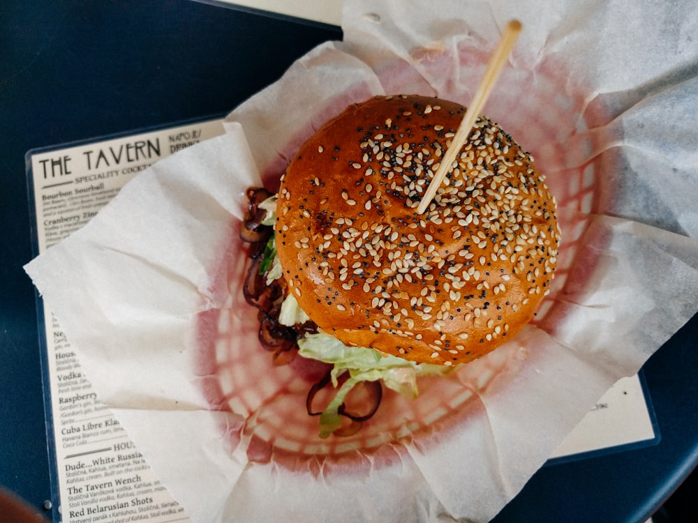 bun with sesame seeds