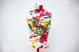A vibrant custom t-shirt design displayed on a mannequin.