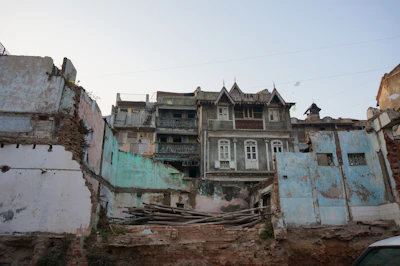 Close-up of a teardown property with classic architecture in a sought-after neighborhood.