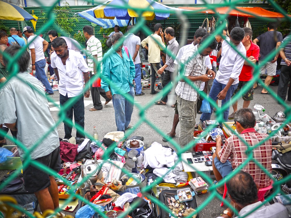 crowd on street