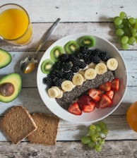 fruit lot on ceramic plate