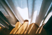 Sunlight casting shadows on a clean white wall, evoking calm and possibilities