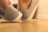 A close-up of premium sports shoes on a gym floor.