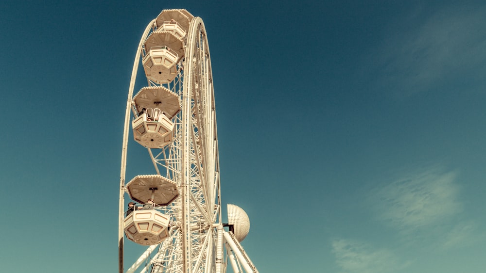 Blick auf das weiße Riesenrad